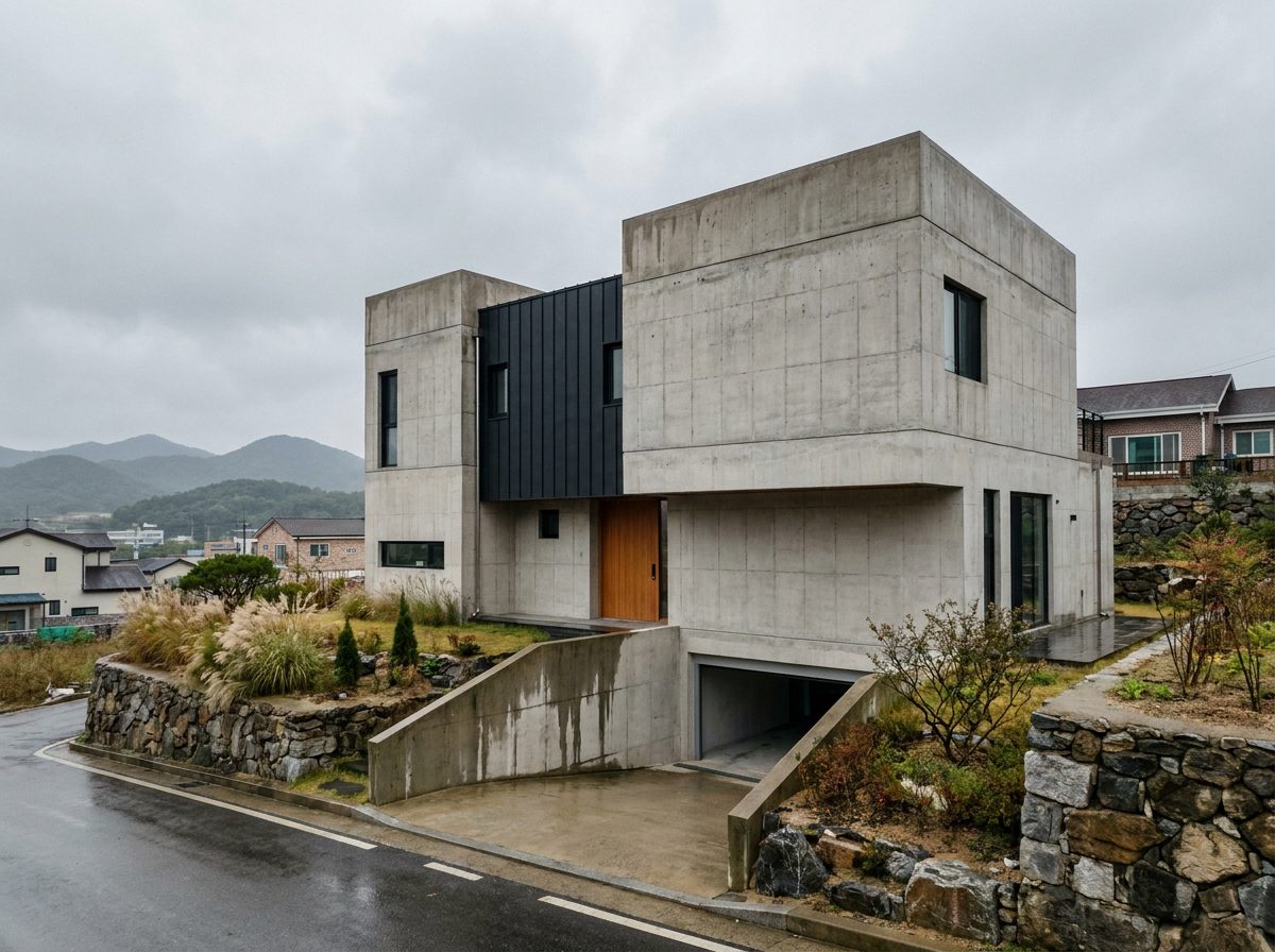 철근콘크리트 구조 단독주택 외관